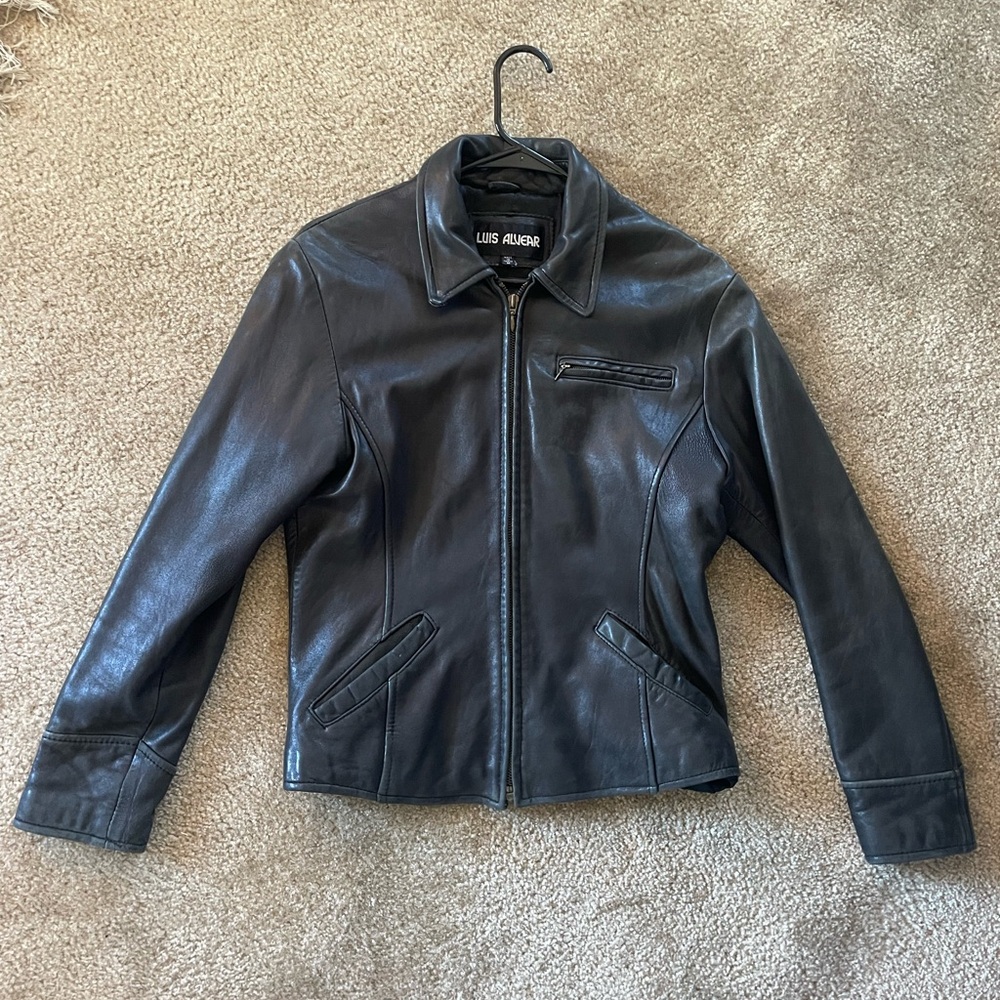 VINTAGE High Quality Luis Alvear Leather Jacket Made in Korea